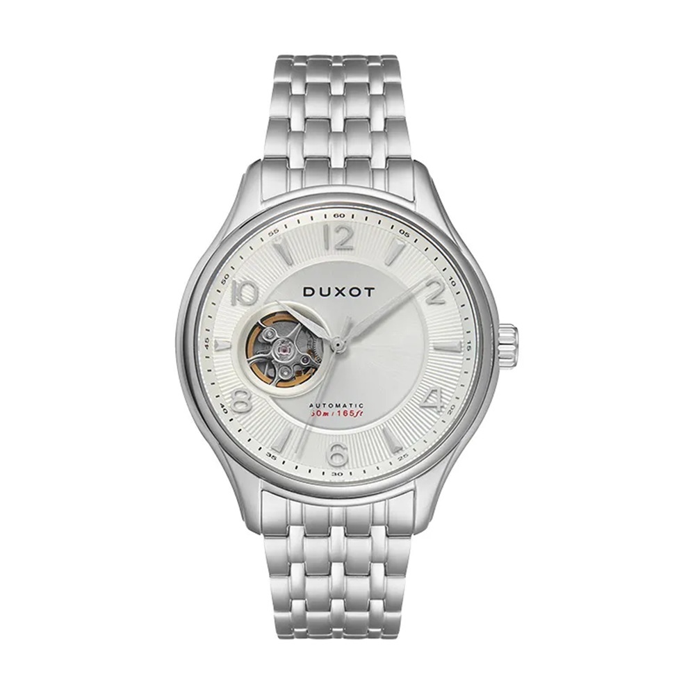 Jam Tangan Pria Man Watch Duxot Patrios DX-2023-22 Sunray Silver Dial Stainless Steel Strap