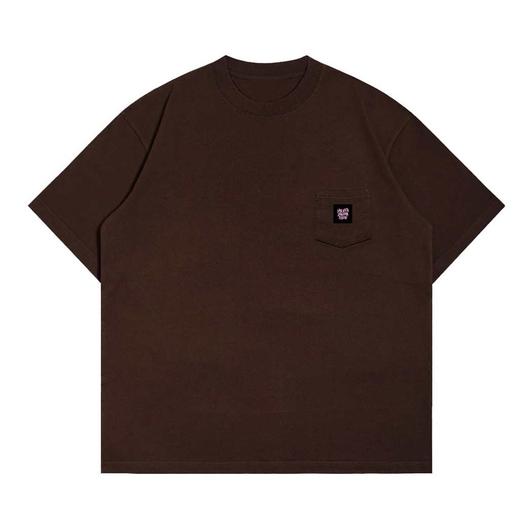 Kaos Jakarta Jangan Tidur article Pocket-Tee Dark Brown