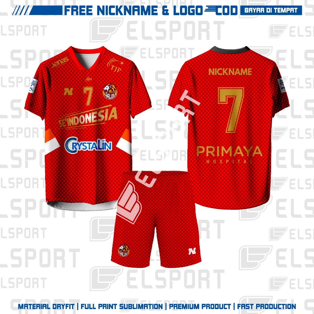 Jersey Custom Futsal Halus Fc 4RD Terbaru PFL 2026 Full Printing Gratis Pasang Nama Dan No Punggung