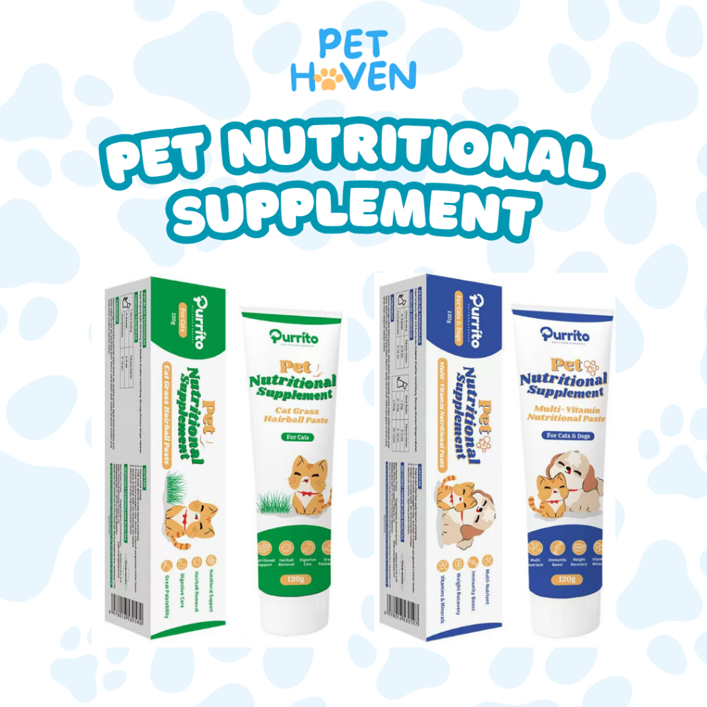 Pet Haven - Petcho Pasta Vitamin Kucing Anjing 120g Malt Anti Hairball dan Multivitamin Suplemen Kuc