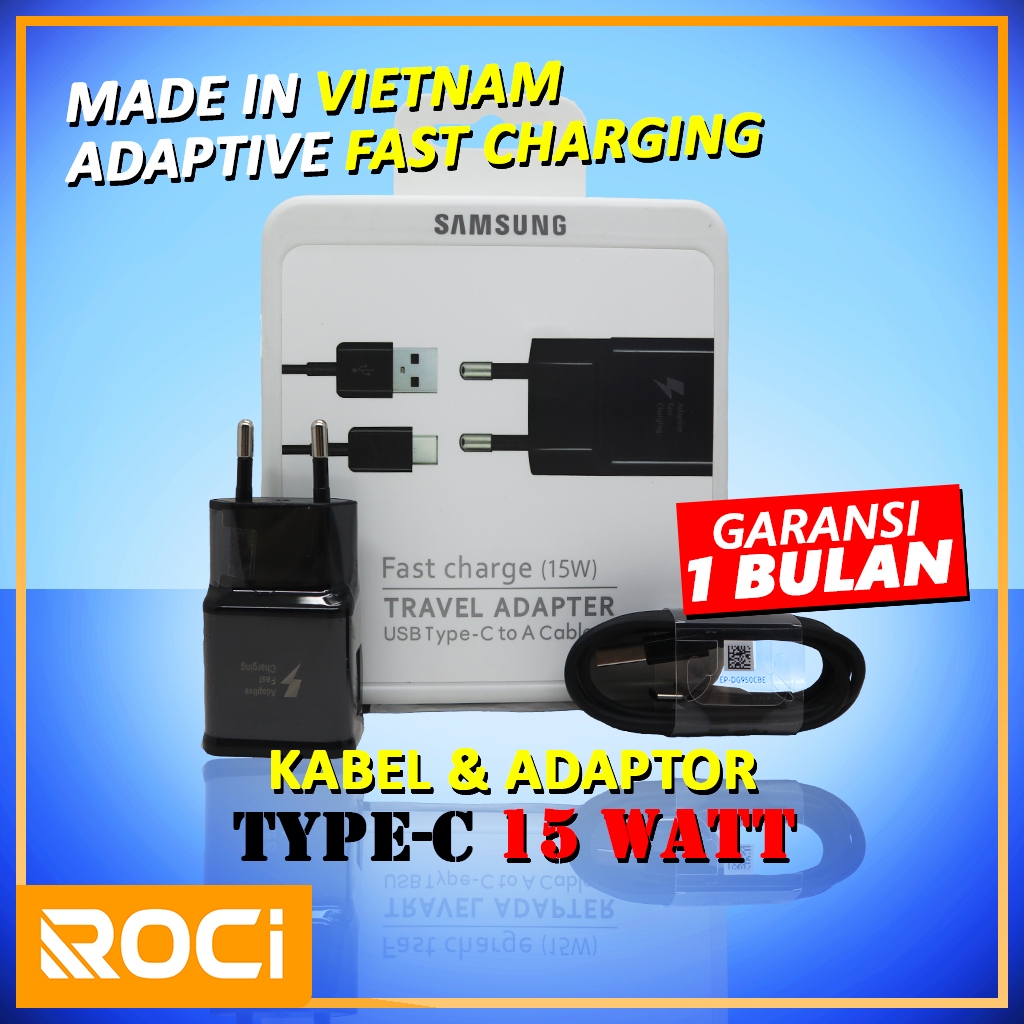CHARGER SAMSUNG TYPE C ORIGINAL100% Fast Charging 15 watt / Charger Samsung  S10 - Charger Samsung S