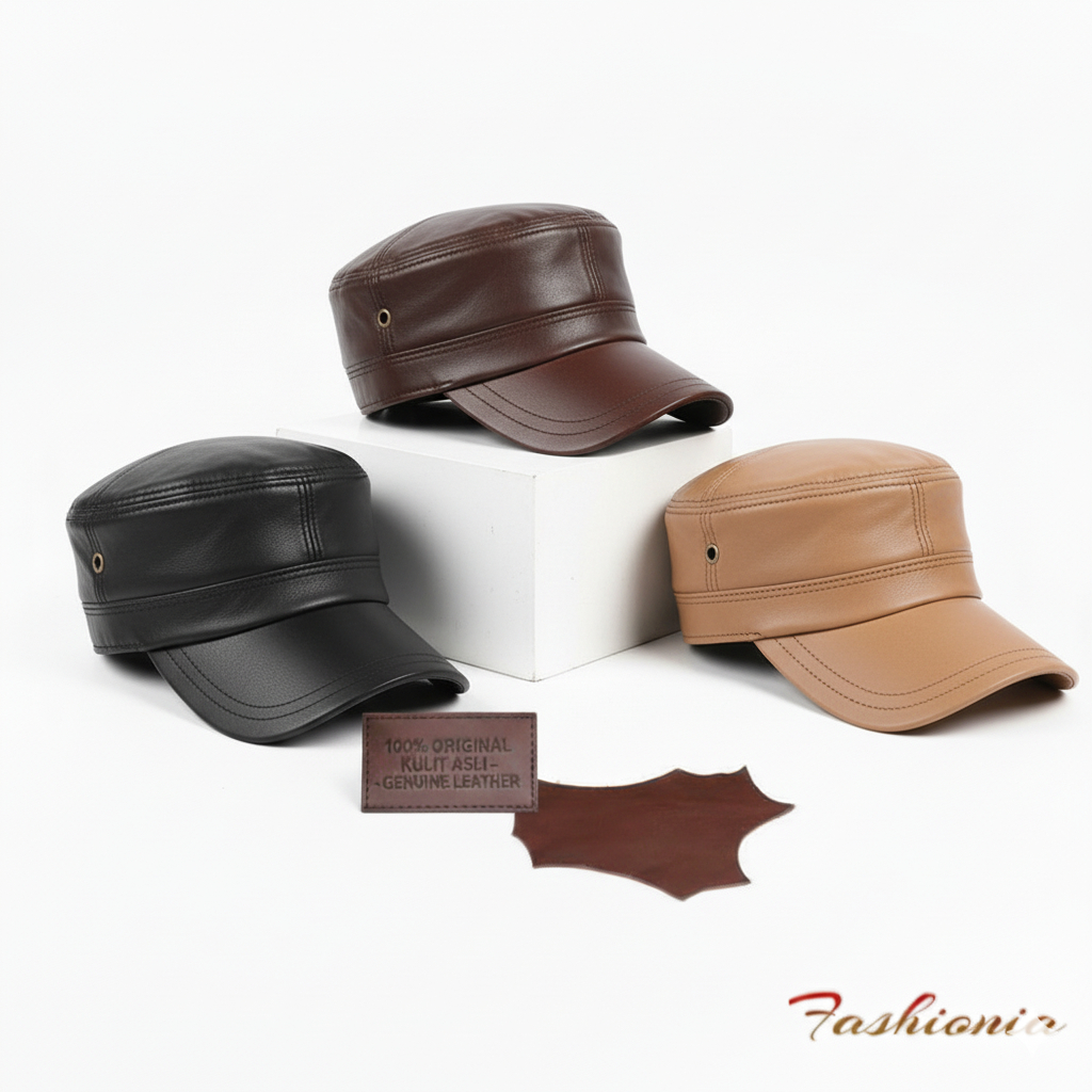 Topi Kulit Asli Topi Model Komando - Topi Komando - Topi Garut