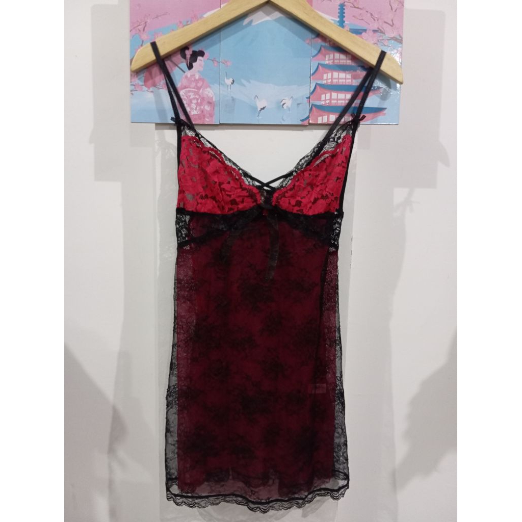 eblin lingerie merah hitam
