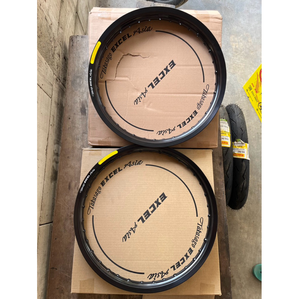 pelek velk Velg Takasago excel asia ring 17 ukuran 160 185 warna hitam