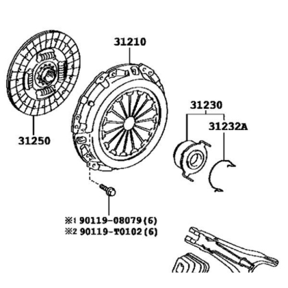 kopling set Toyota Etios mesin 3NR 2013-2017 31210-0D140 31250-0D151 31230-52052
