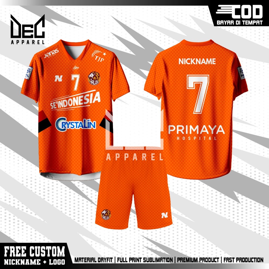 Jersey Custom Futsal Away Halus Fc Terbaru PFL 2026 Full Printing Gratis Pasang Nama Dan No Punggung