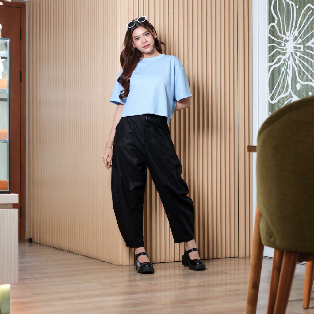 Yoenik Bong Barrel Pants Celana Wantia Korean