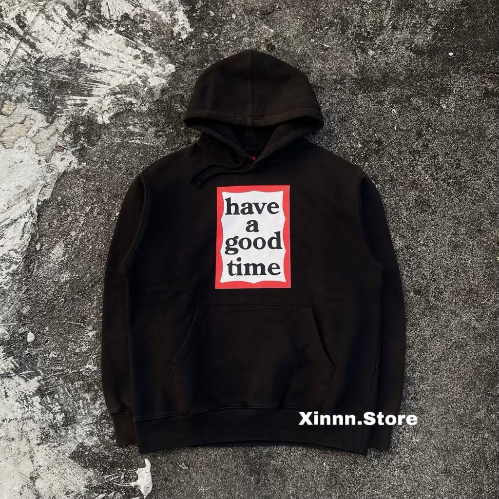 Hoddie Have A Good Time Full Black Tag Wash