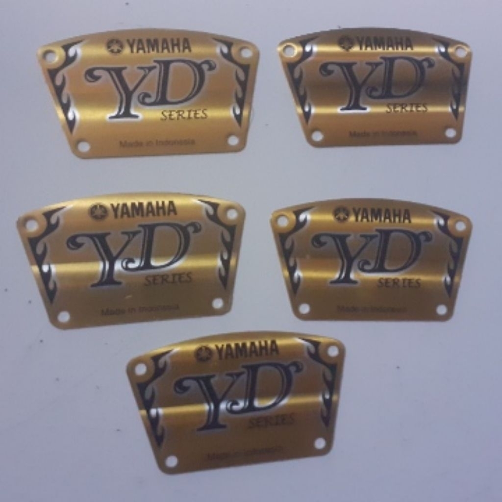 Badges/Logo Original Drum Yamaha YD series 5pcs dengan bonus 1 set karet drum dumper