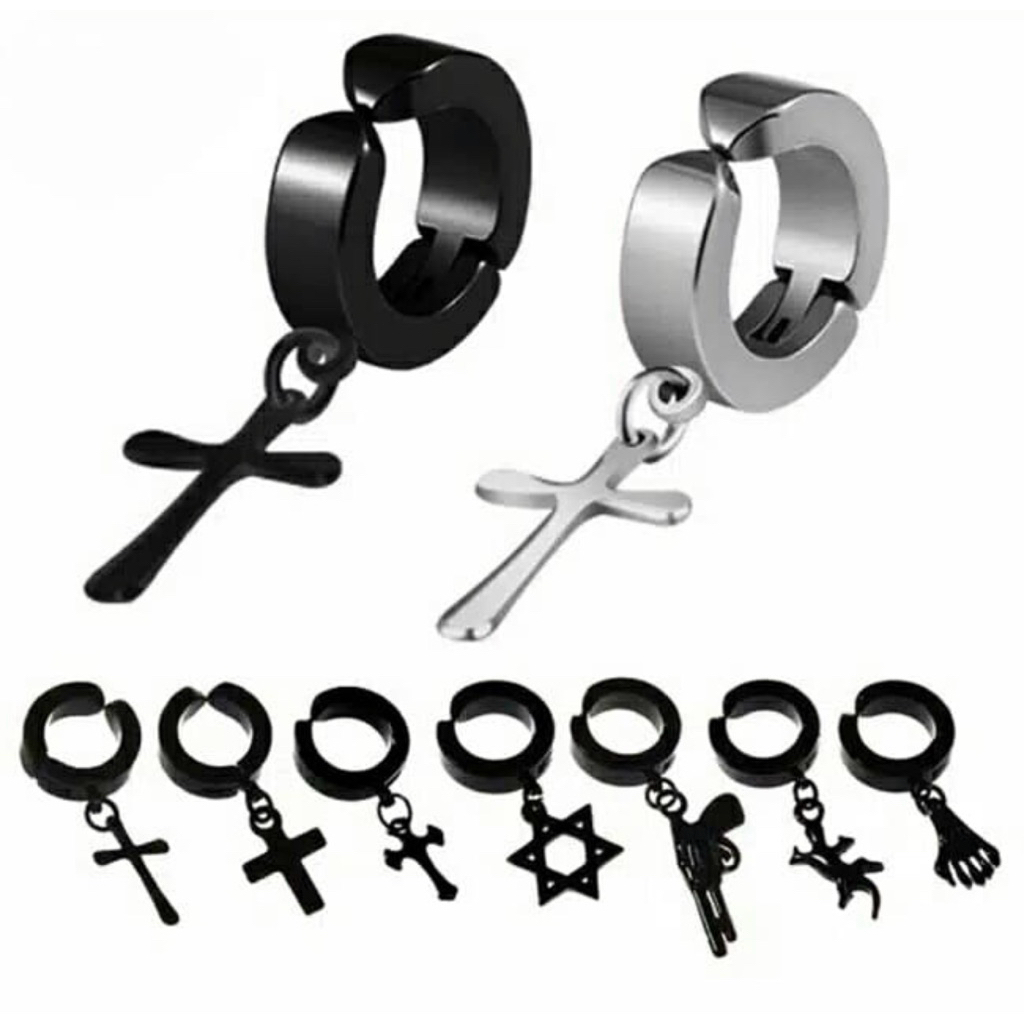 Anting Klip Pria Model Korea | Anting Jepit Model Pria Korea