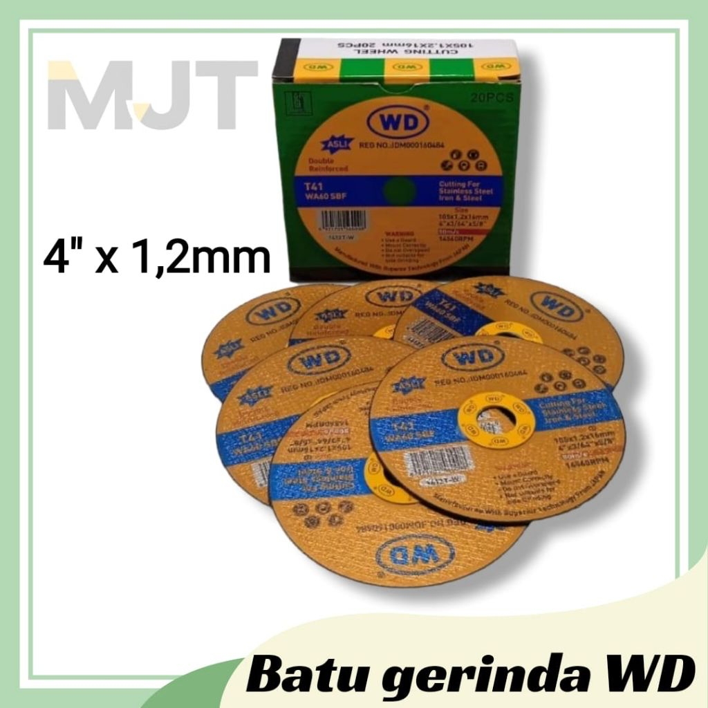 [ 10pcs ] Batu gerinda potong WD 4" Original / batu gerinda WD 4" / Batu potong WD 4"