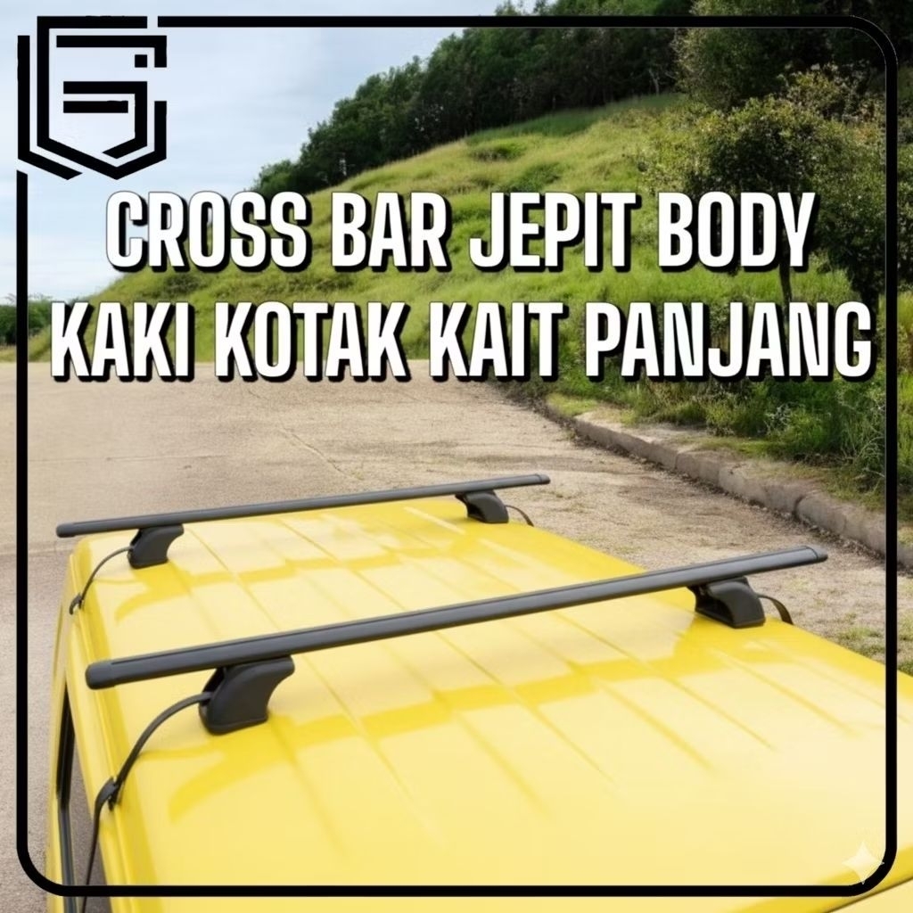 Rhino Crossbar Jepit Body Kaki Kotak Kait Panjang Katana Futura Zebra - Offroad Cross Bar Atap Jumbo