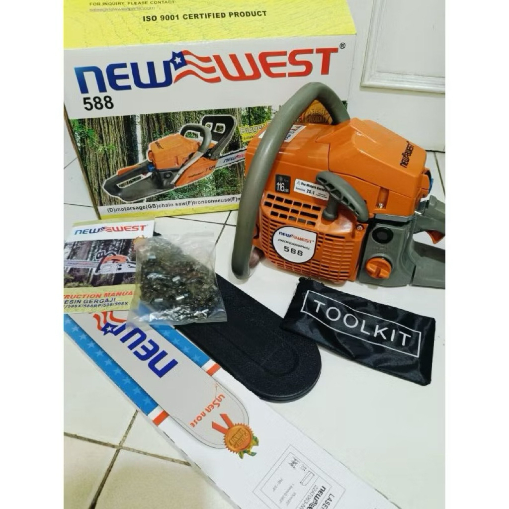 Mesin Gergaji Kayu New West 588 Bar 22 Laser Mesin Komplit