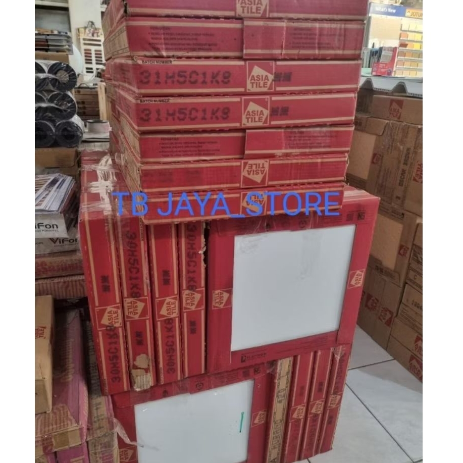 KERAMIK LANTAI DINDING PUTIH POLOS 40 X 40 ASIA TILE