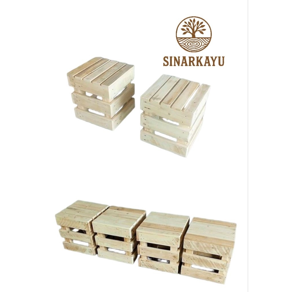 kursi palet minimalis bahan kayu mahoni caffe bar satuan