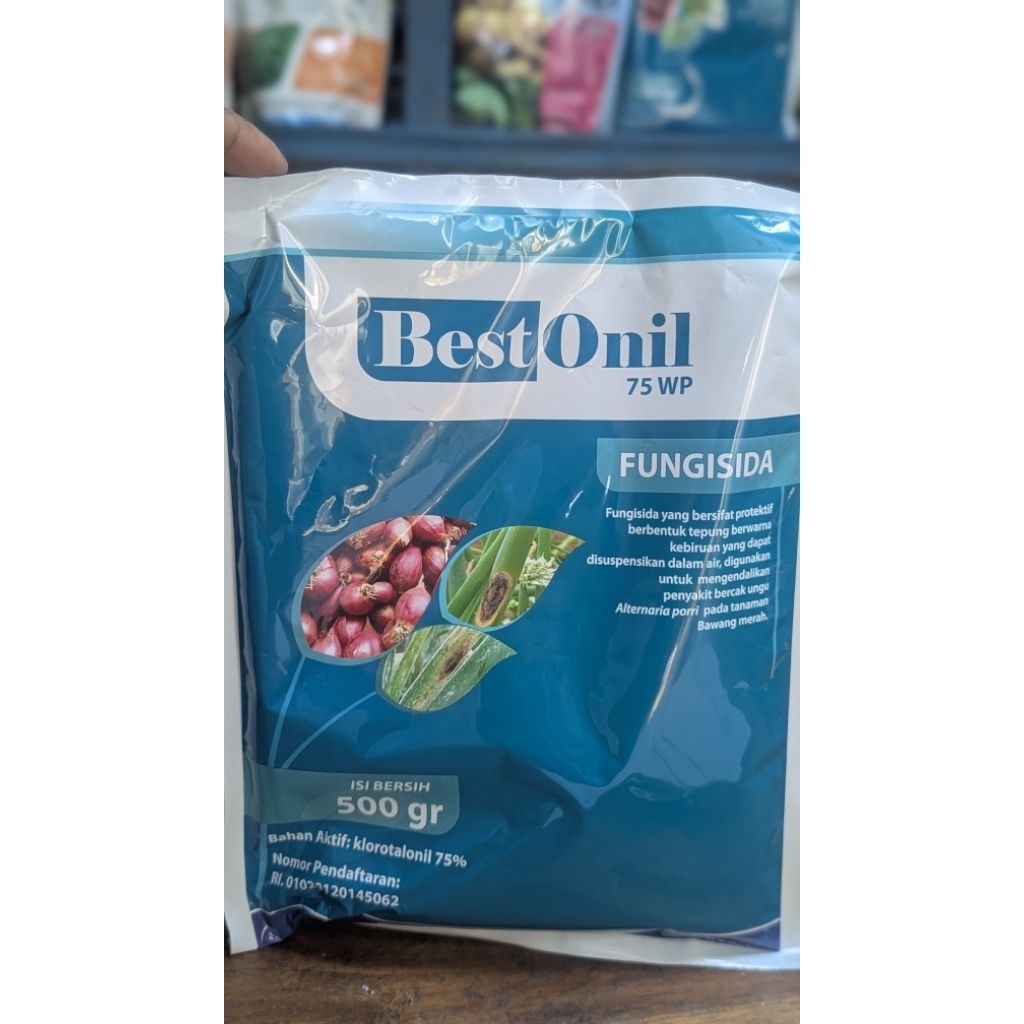 Bestonil fungisida hawar daun, bercak daun bawang merah ( lodoh ) 500 gr