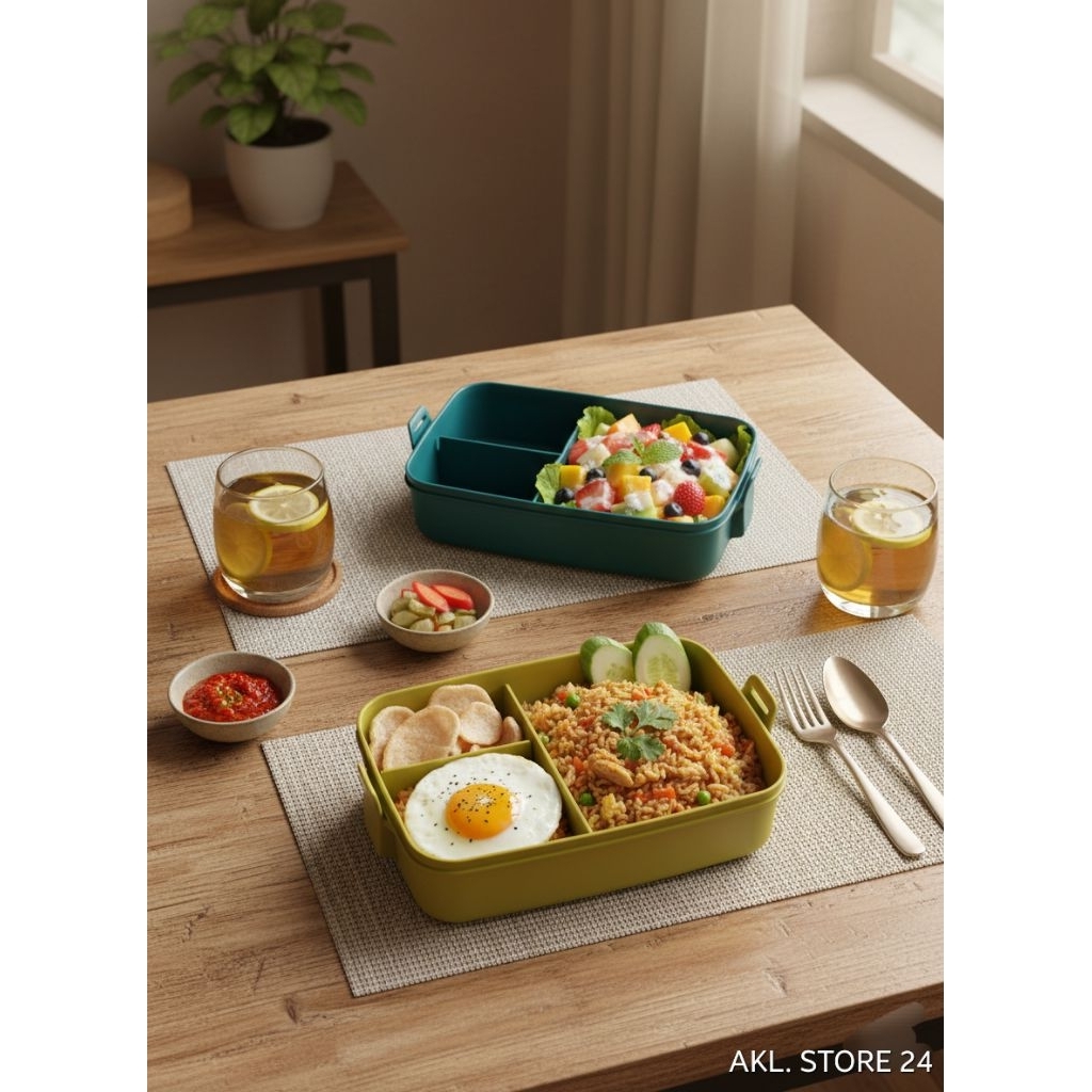 Base Click To Go 990 ml Bersekat Tupperware Baru