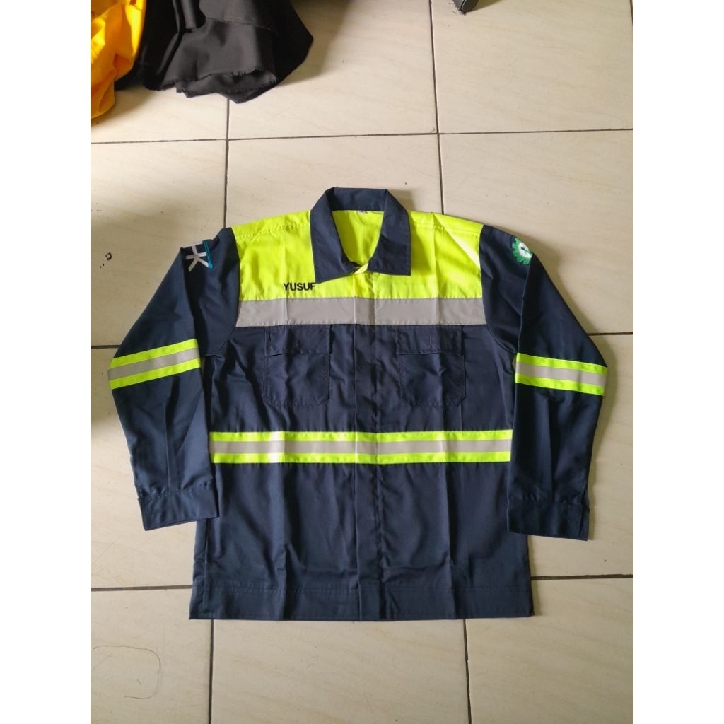 wearpack atasan pria termurah bisa custom / seragam kerja pria wanita proyek / baju kerja tangan pan