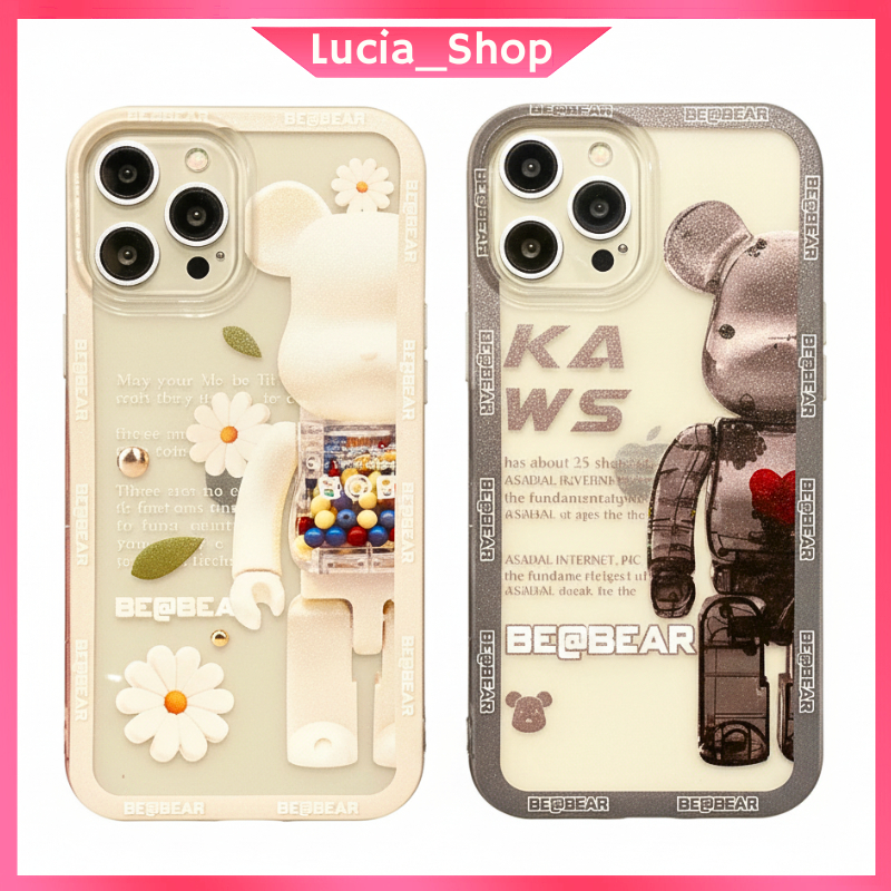 Case Oppo A16E A16K A36 A76 A96 A54 A55 A5S A7 F9 A12 A11K A5 A9 2020 Casing Softcase  Kaws Be@bear 
