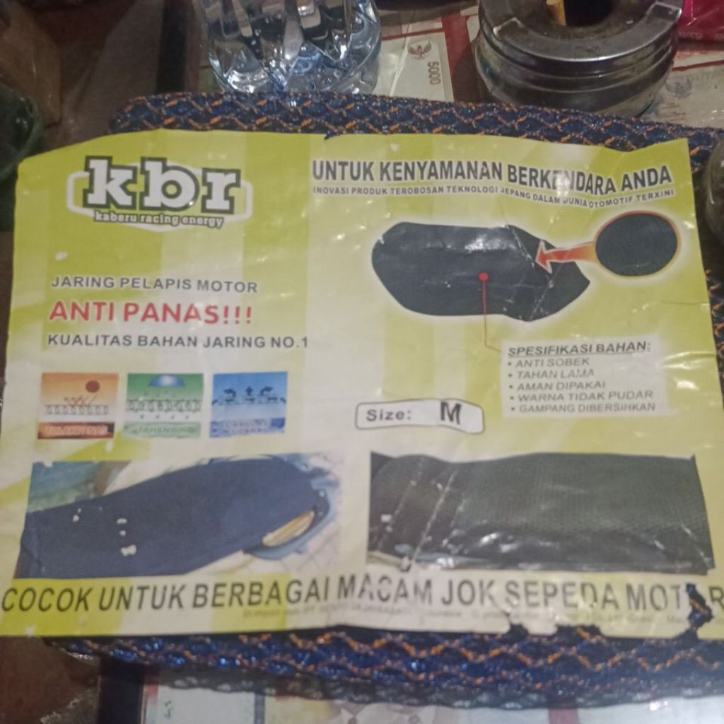 cover jok motor Anti panas jaring jok motor Anti panas ukuran M dan L