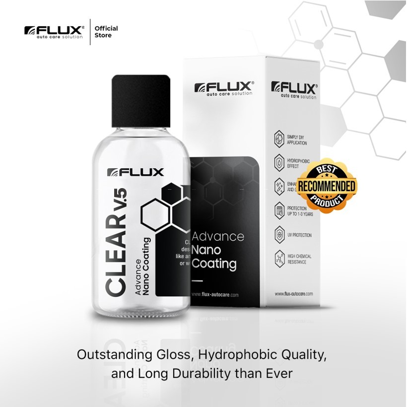 COATING MOBIL MOTOR FLUX CLEAR v5 NANO CERAMIC COATING TERBAIK - 50ml & 30ml