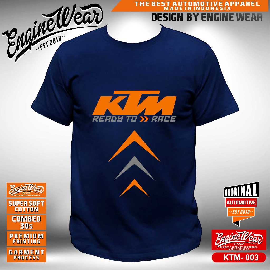 Kaos KTM racing T-shirt  motor cross baju motocross adventure racing kaos otomotif motor trail traba