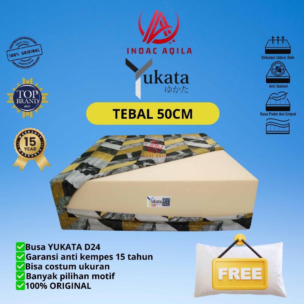 [ Tebal 50cm ] KASUR BUSA YUKATA ORIGINAL Garansi Anti Kempes 15 Tahun