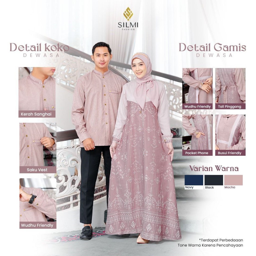 [Silmi] Silmi Family (Kids Only) - Gamis Couple Pasangan - Sarimbit Keluarga Couple - Gamis