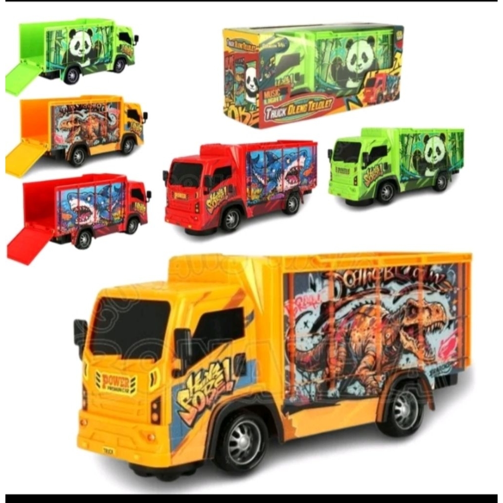 PR-17856 mainan truk pasir /mobil truk bisa oleng/goyang ada musik telolet + lampu