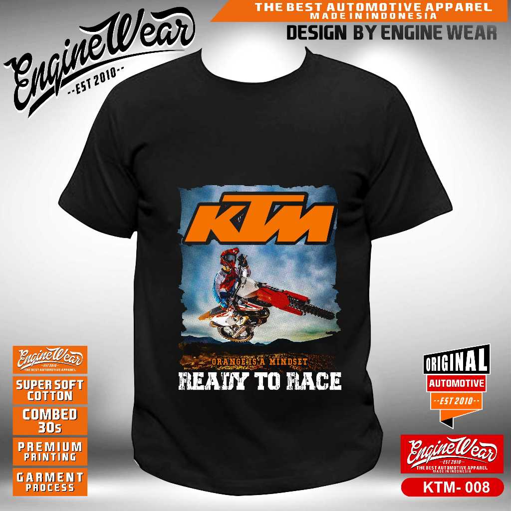 Kaos KTM racing T-shirt  motor cross baju motocross adventure racing kaos otomotif motor trail traba