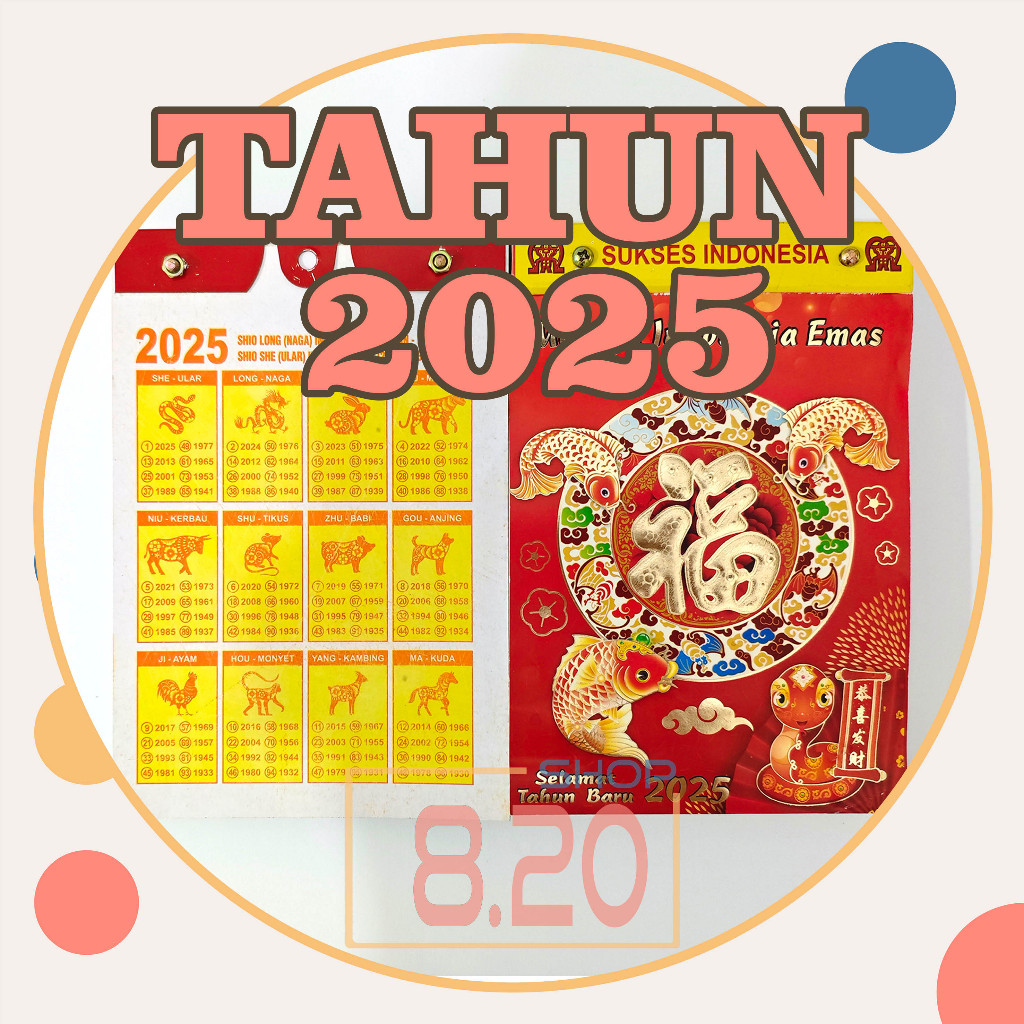 2025  Kalender Sobek Harian Tahun 2025 Kalender National Chinese Arab Jawa Tanggalan Lengkap Premium