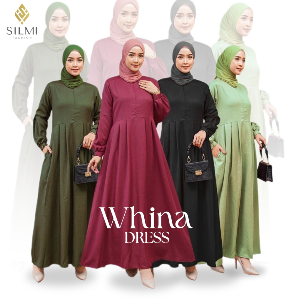 SILMI - Gamis Polos Premium Busui Friendly - Gamis Daily Remaja Whina