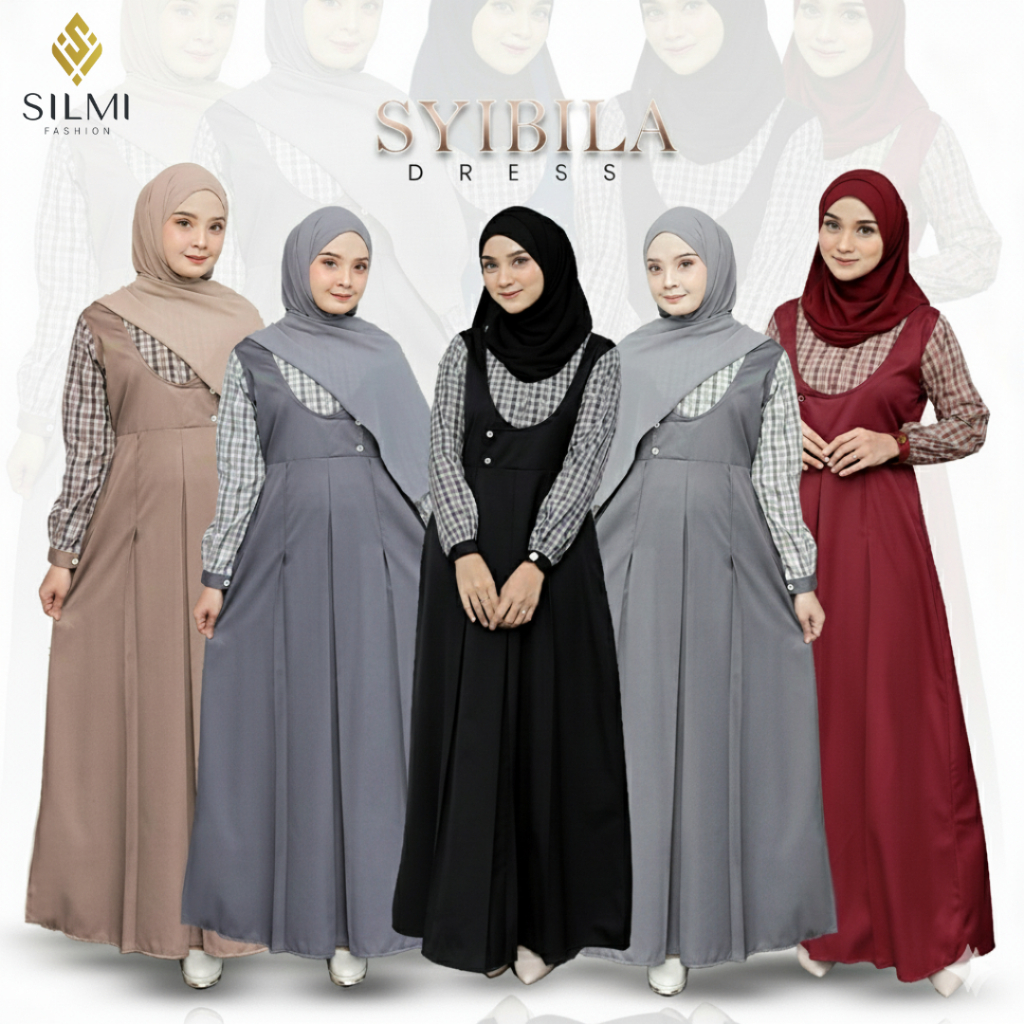 SILMI - Gamis Daily Remaja - Gamis Remaja Kekinian Korean Style Sybila