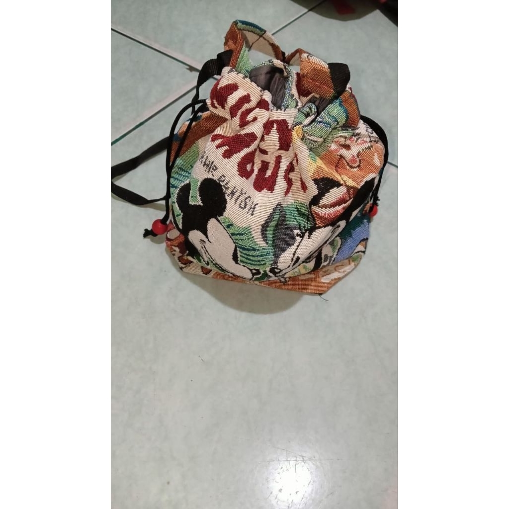 POUCH JOGJA DAN TAS MOTIF MICKEY MOUSE NEW
