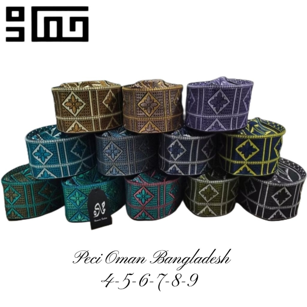Peci Oman Bangladesh ,kekinian ,peci santri Hamada fashion