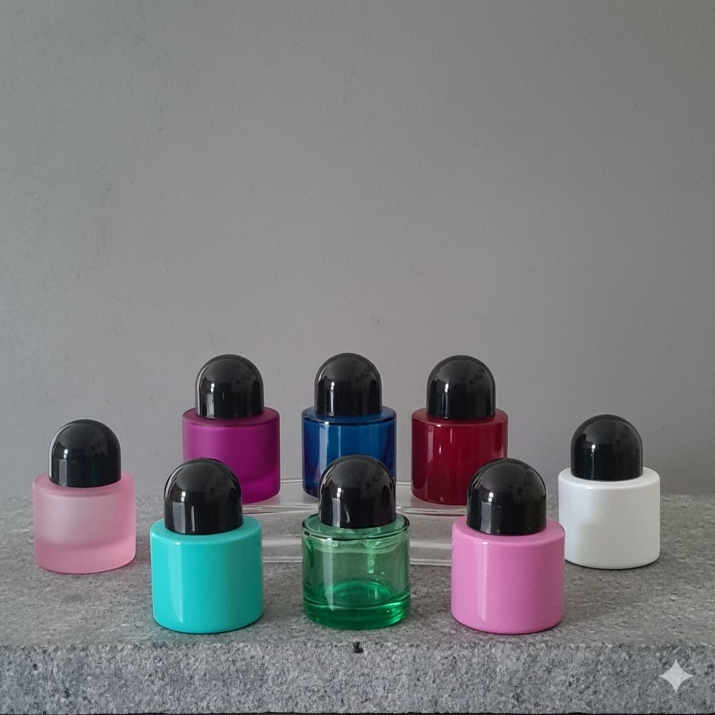 klx BYredo 30ML EASY PUMP/Semi press, botol parfum warna bahan kaca premium