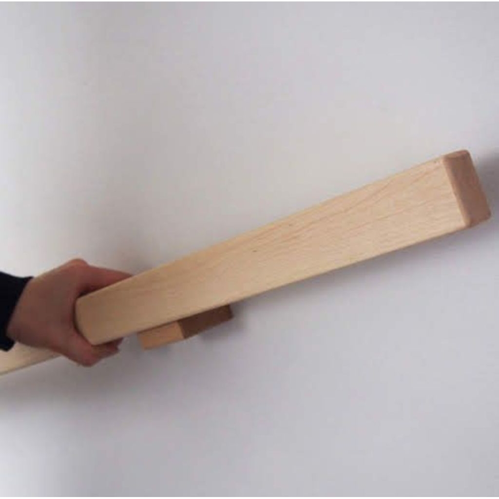 Pegangan Railing Tangga Nempel Dinding Kayu Meranti Handrail Railing Tembok