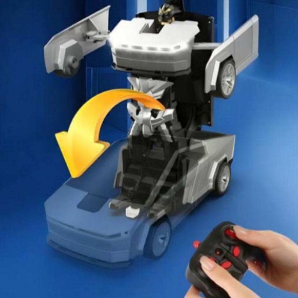 Mainan Anak Mobil Transform Robot Remote Control Auto Change