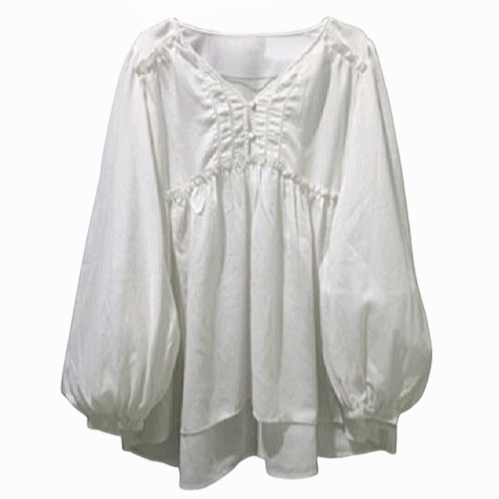 Blouse Lengan Balon Warna Putih
