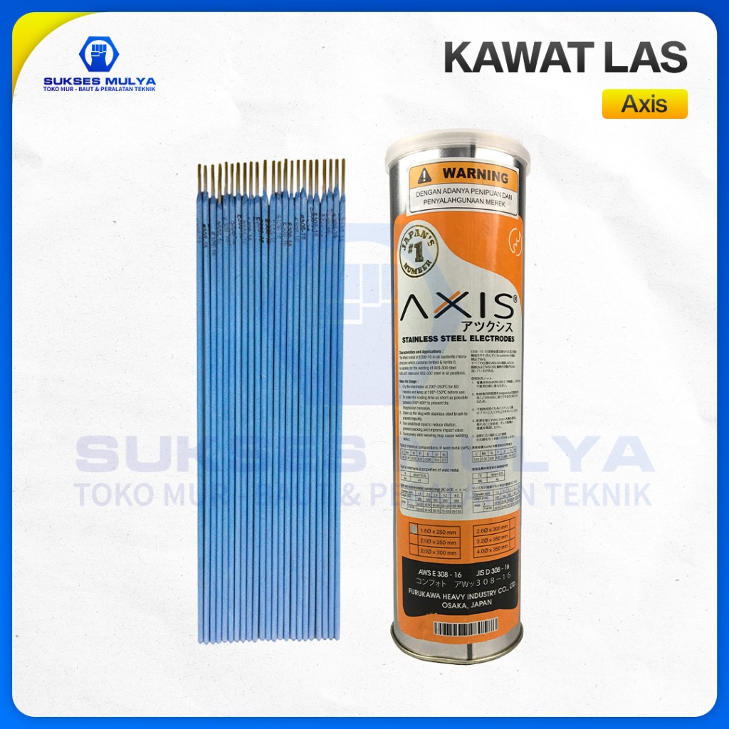 AXIS Kawat Las Stainless 1.6 x 250mm Kawat Las Steinless Steel 1.6mm