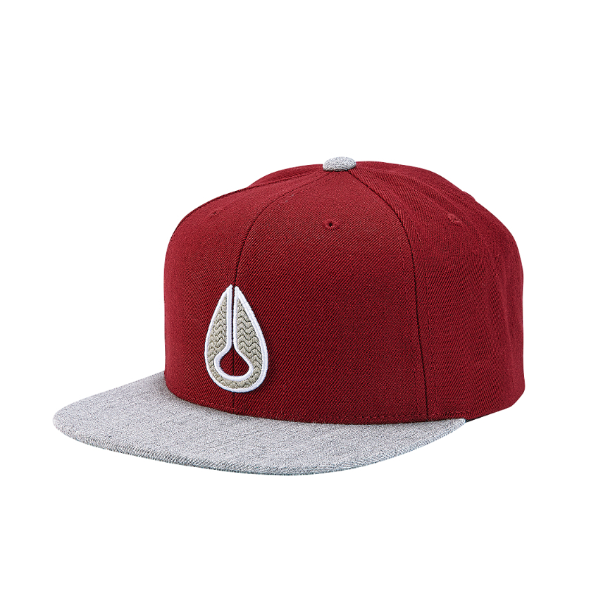 NIXON HAT-ICON STARTER HAT BURGUNDY-C2162234