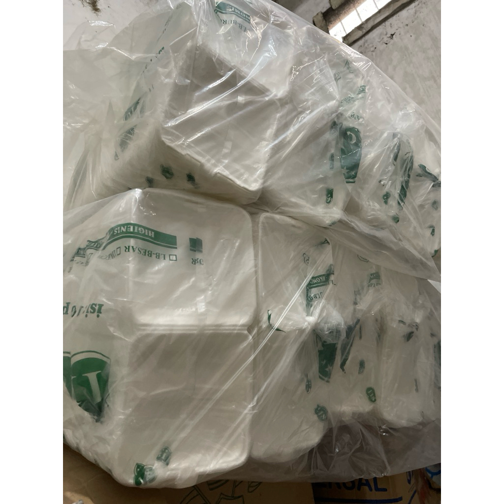 KOTAK MAKAN STYROFOAM BESAR SEKAT / gabus sekat Gojek/Grab only