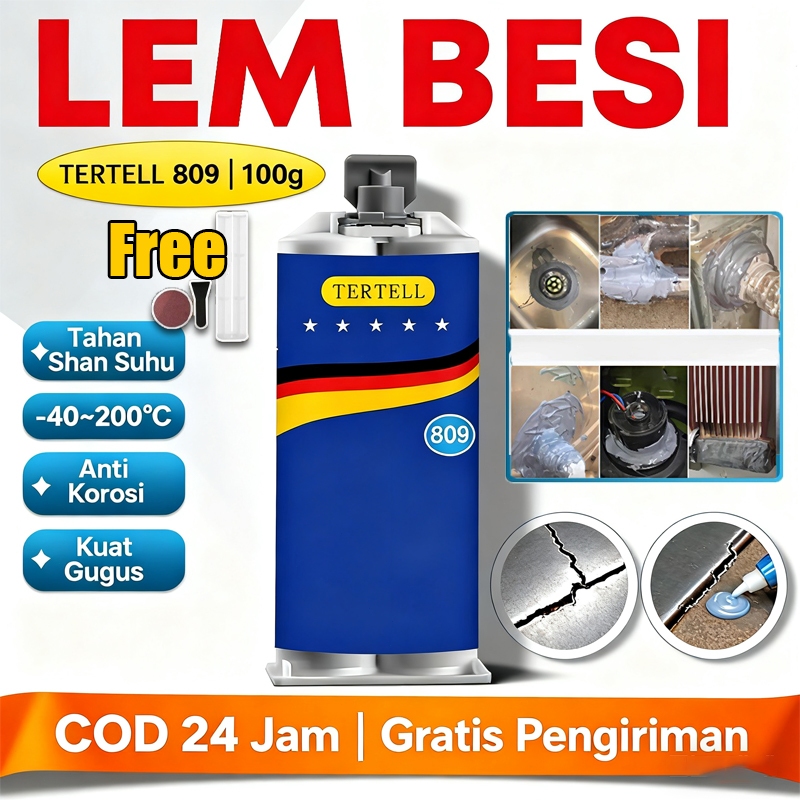 Lem AB Besi Super Kuat Tahan Panas 300°C Lem Besi Kayu Kaca Plastik Karet Metal Lem Perekat Super Un