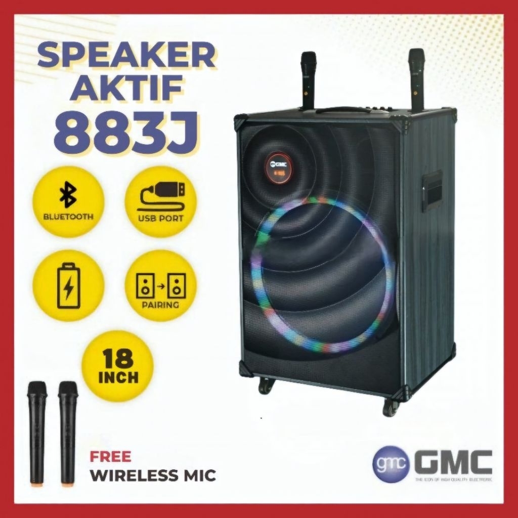 GMC Speaker Meeting Portable Bluetooth 18 Inch 883J