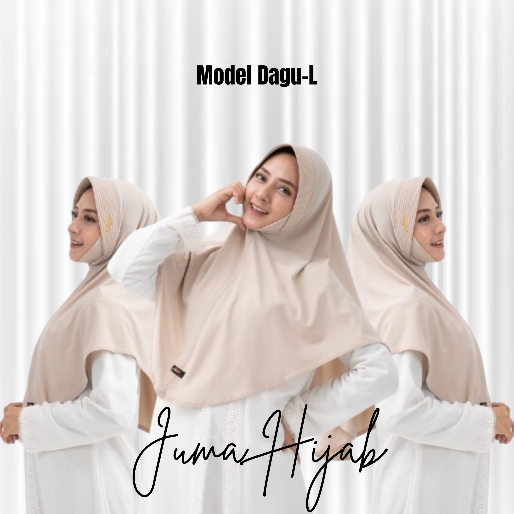 JUMA Hijab Dagu Jilbab instan Bergo Jersey Premium Ukuran Standar dan Jumbo