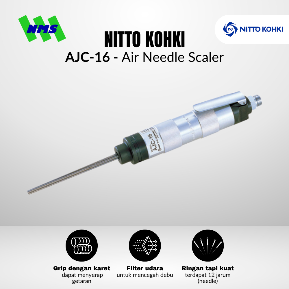 Mesin Pahat Angin NITTO AJC-16 Nitto Jet Chisel (53679) Pneumatic Scraper Bobok