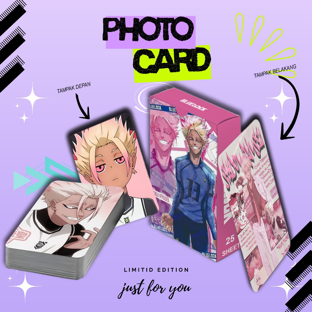 PHOTOCARD SET SHIDOU RYUSEI BLUE LOCK PREMIUM 25 SHEET FREE BOX