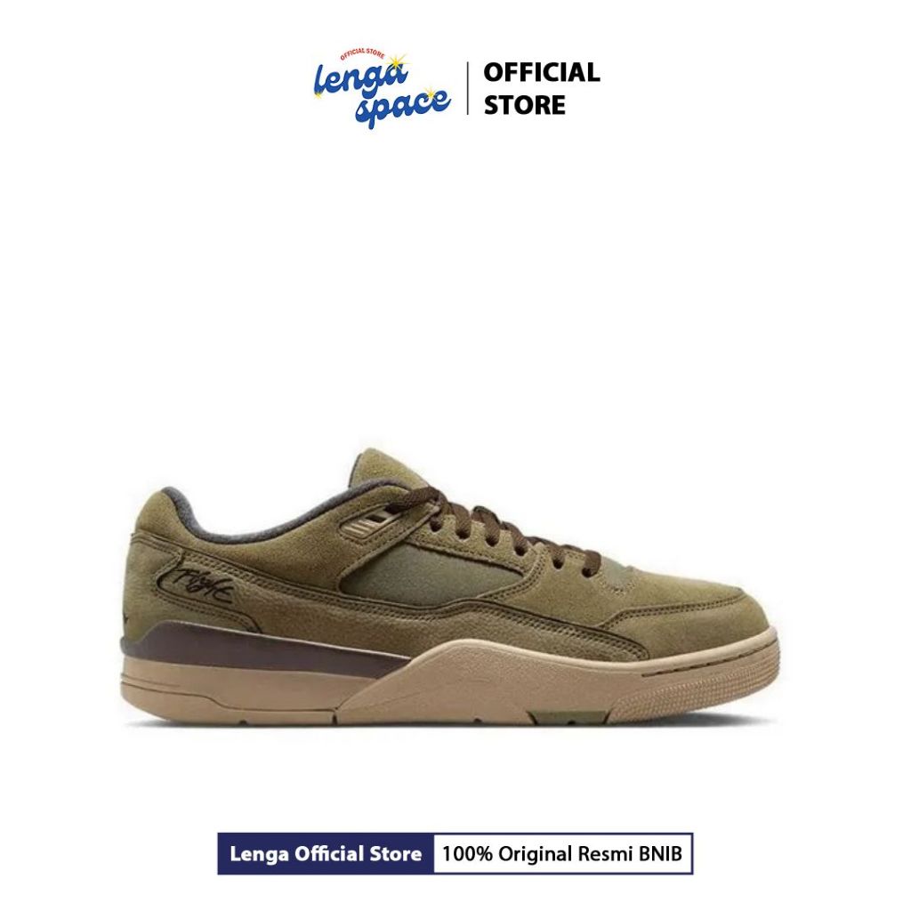 Sepatu Basket Pria Jordan Flight Court - Medium Olive (HF3255-202) Original
