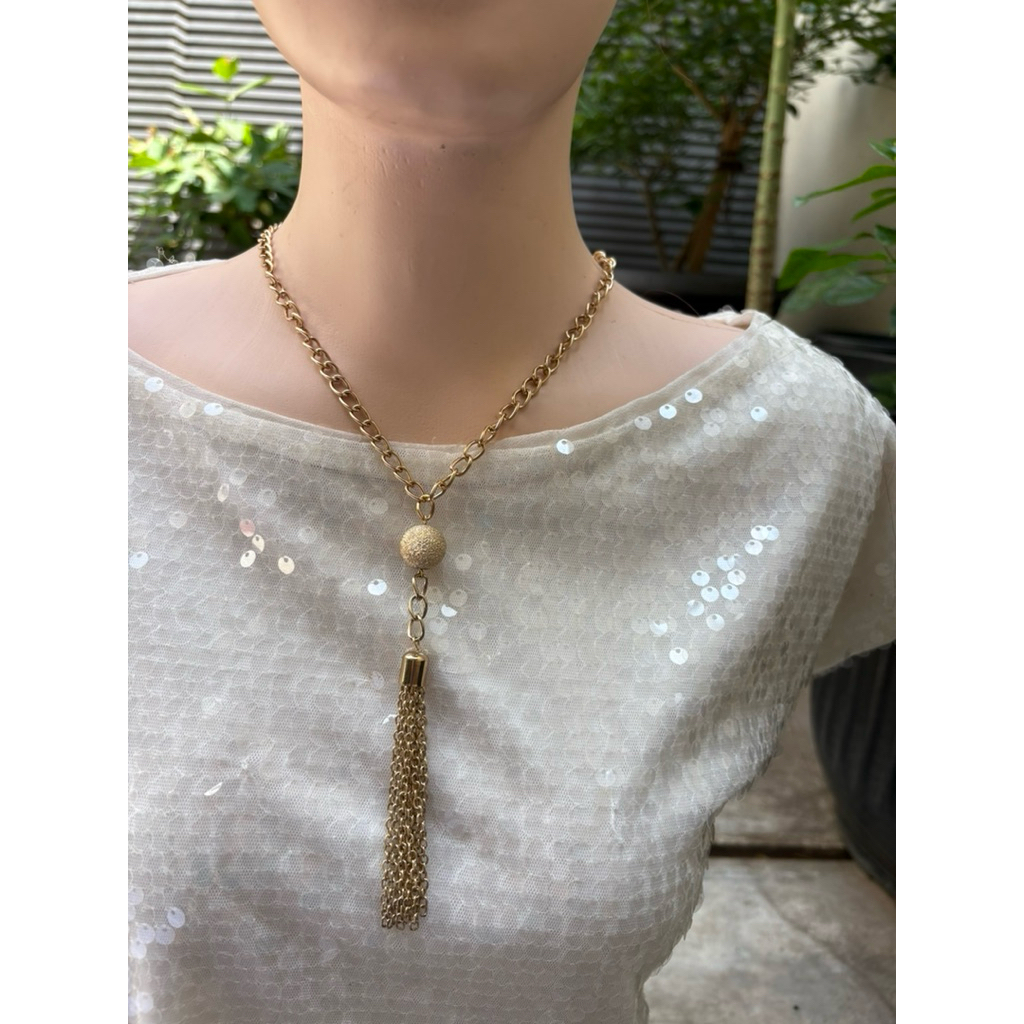 Kalung Kekar Cantik bola mas dengan rante kekar