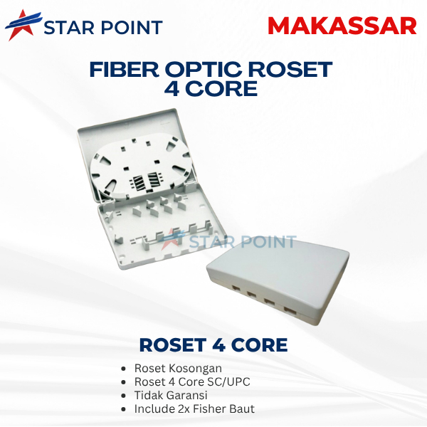 Roset Fiber Optic 4 Core kosongan|Roset FO 4 Core
